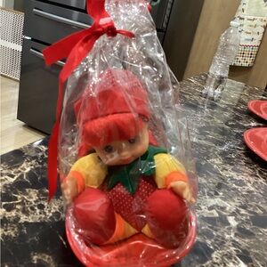 Strawberry Plush Doll in Gift Wrap